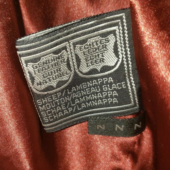 Leather Sound LS Red Leather Jacket Green Accents Sz 38 Vintage 80s - Picture 11 of 12